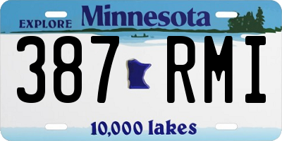 MN license plate 387RMI