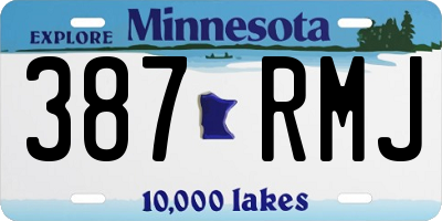 MN license plate 387RMJ