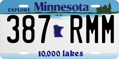 MN license plate 387RMM