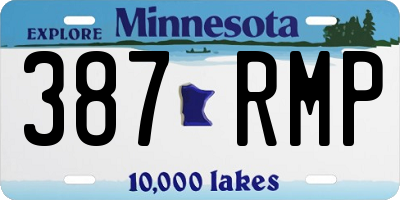 MN license plate 387RMP