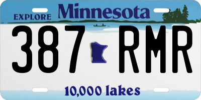MN license plate 387RMR