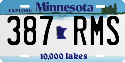 MN license plate 387RMS