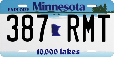 MN license plate 387RMT