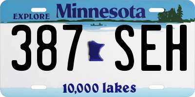 MN license plate 387SEH