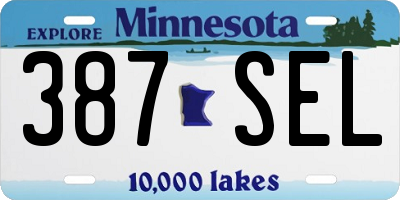 MN license plate 387SEL