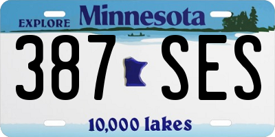MN license plate 387SES