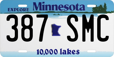 MN license plate 387SMC
