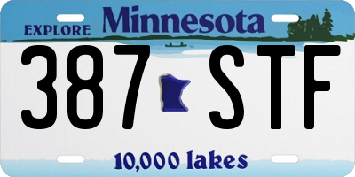 MN license plate 387STF