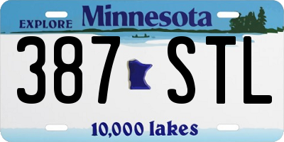 MN license plate 387STL