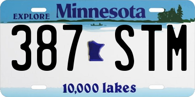 MN license plate 387STM