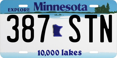 MN license plate 387STN