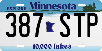 MN license plate 387STP