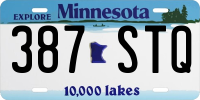 MN license plate 387STQ