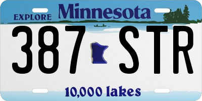 MN license plate 387STR