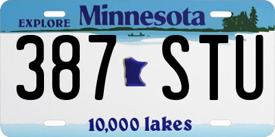 MN license plate 387STU