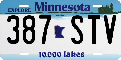 MN license plate 387STV