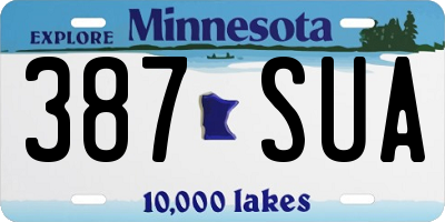 MN license plate 387SUA