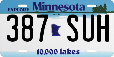 MN license plate 387SUH