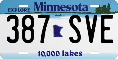 MN license plate 387SVE