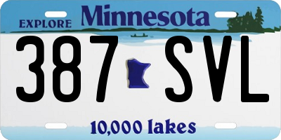 MN license plate 387SVL