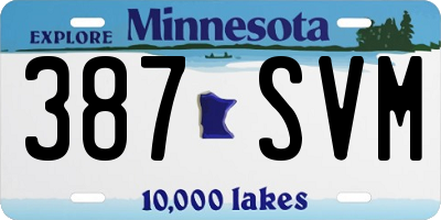 MN license plate 387SVM