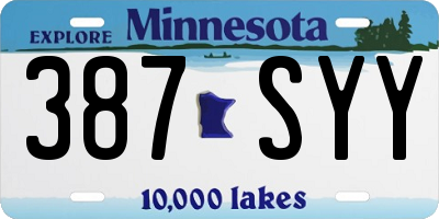 MN license plate 387SYY