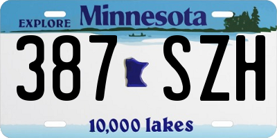 MN license plate 387SZH