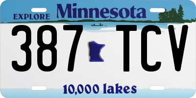 MN license plate 387TCV