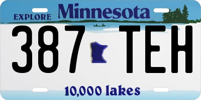 MN license plate 387TEH
