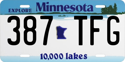MN license plate 387TFG