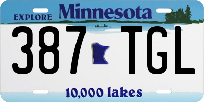 MN license plate 387TGL