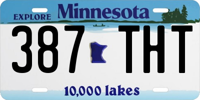 MN license plate 387THT