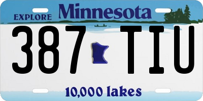 MN license plate 387TIU