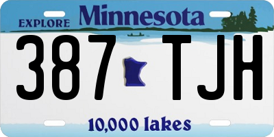 MN license plate 387TJH