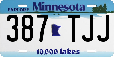 MN license plate 387TJJ