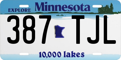 MN license plate 387TJL