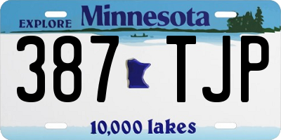 MN license plate 387TJP