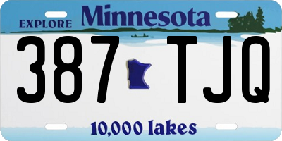 MN license plate 387TJQ