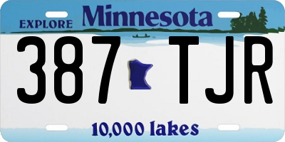MN license plate 387TJR