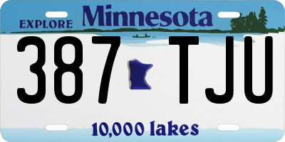 MN license plate 387TJU