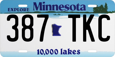 MN license plate 387TKC