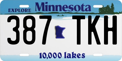 MN license plate 387TKH