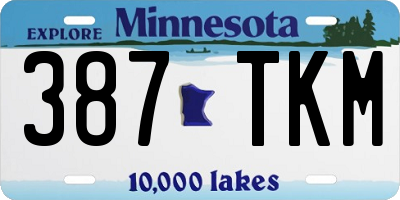 MN license plate 387TKM