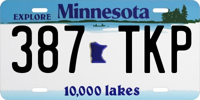 MN license plate 387TKP