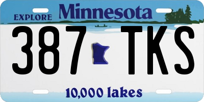 MN license plate 387TKS