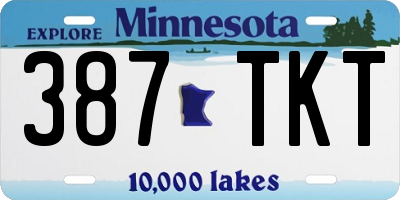 MN license plate 387TKT