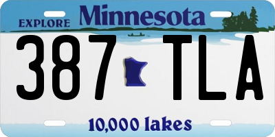 MN license plate 387TLA