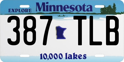 MN license plate 387TLB
