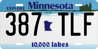 MN license plate 387TLF