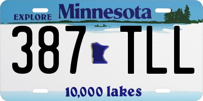 MN license plate 387TLL